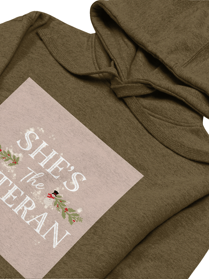 She’s The Veteran Cotton Premium Hoodie – Holiday Edition product image (2)