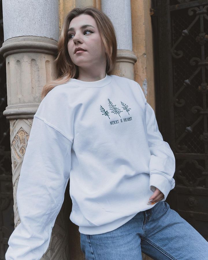 Merry and bright sweatshirt product image (1)