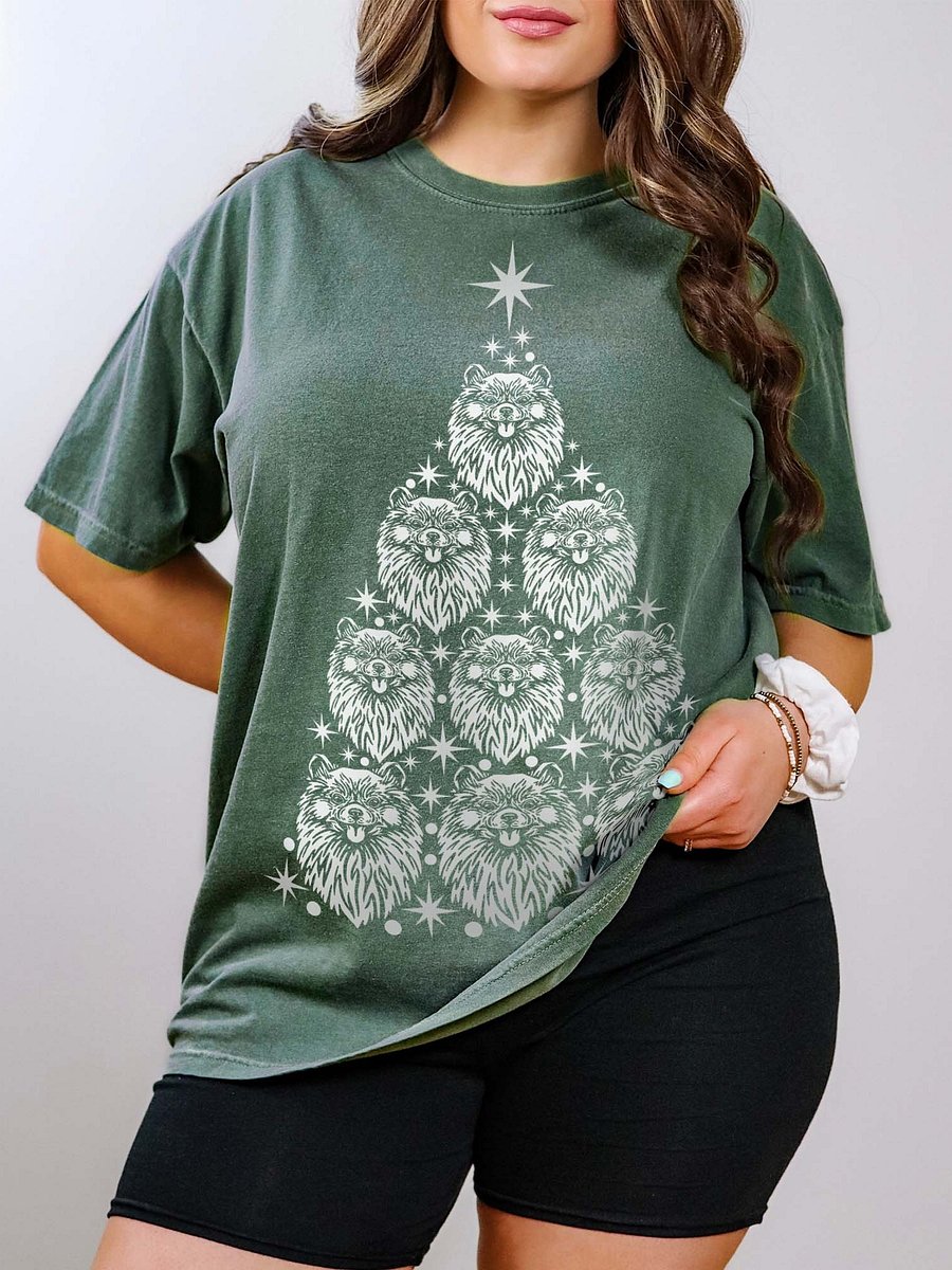 Pomeranian Christmas Tree T-Shirt product image (1)