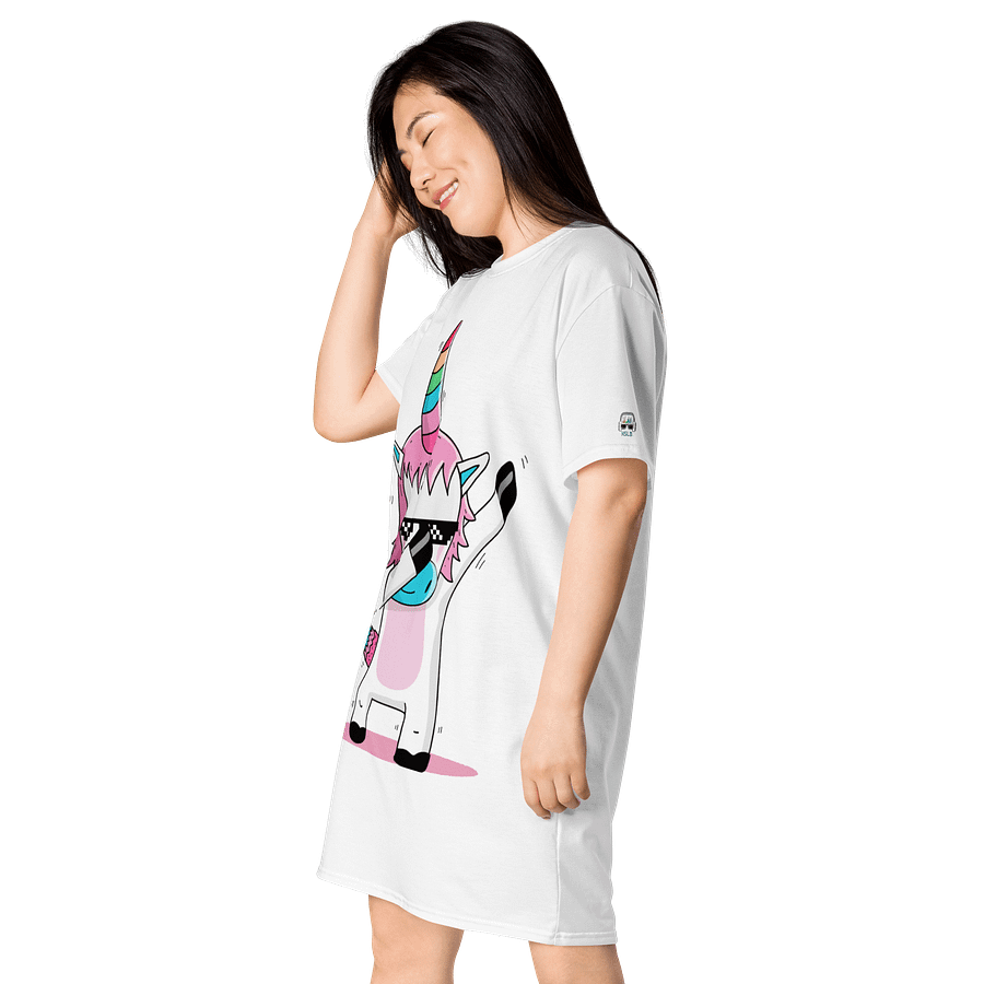 Rainbow Dab Uniporn T-Shirt Dress product image (3)