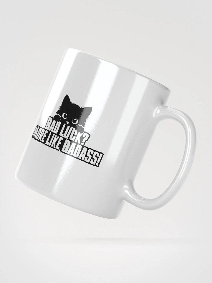 Cute Black Kitten "Badass" Funny Cat Lover Mug product image (2)
