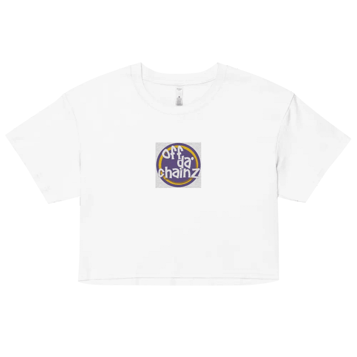 Women white Off Da Chainz crop top product image (2)