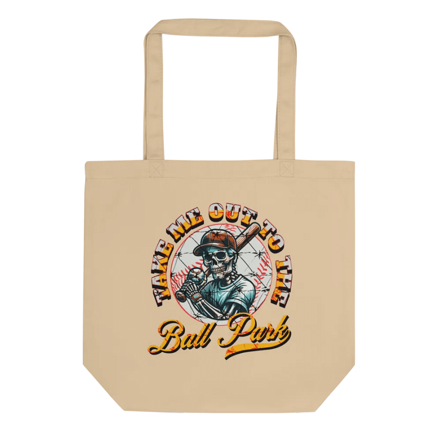 Take Me Out To The Ball Bark Baseball Skeleton Slugger Tote Bag product image (1)