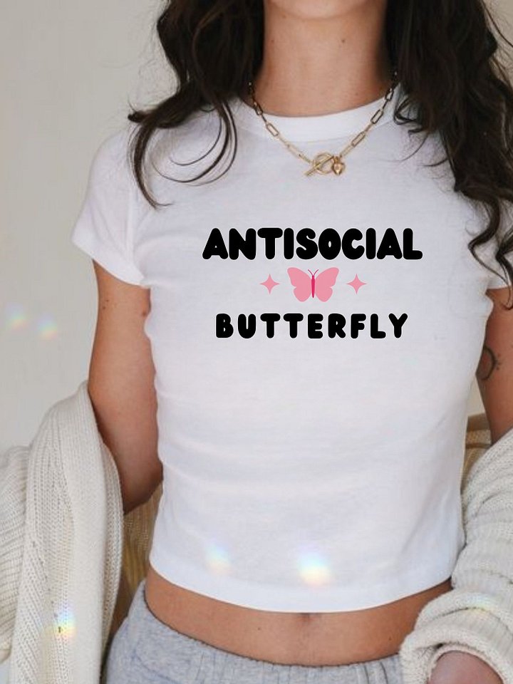 Antisocial Butterfly Baby Tee product image (2)