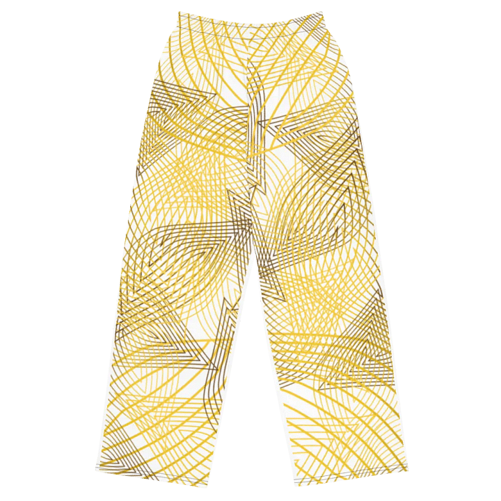 Pants with golden lines and leaf design product image (1)