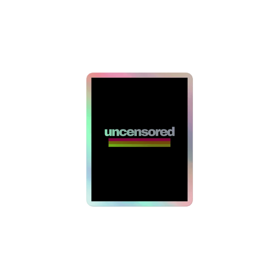 Uncensored Vibes Holographic Sticker Set product image (1)