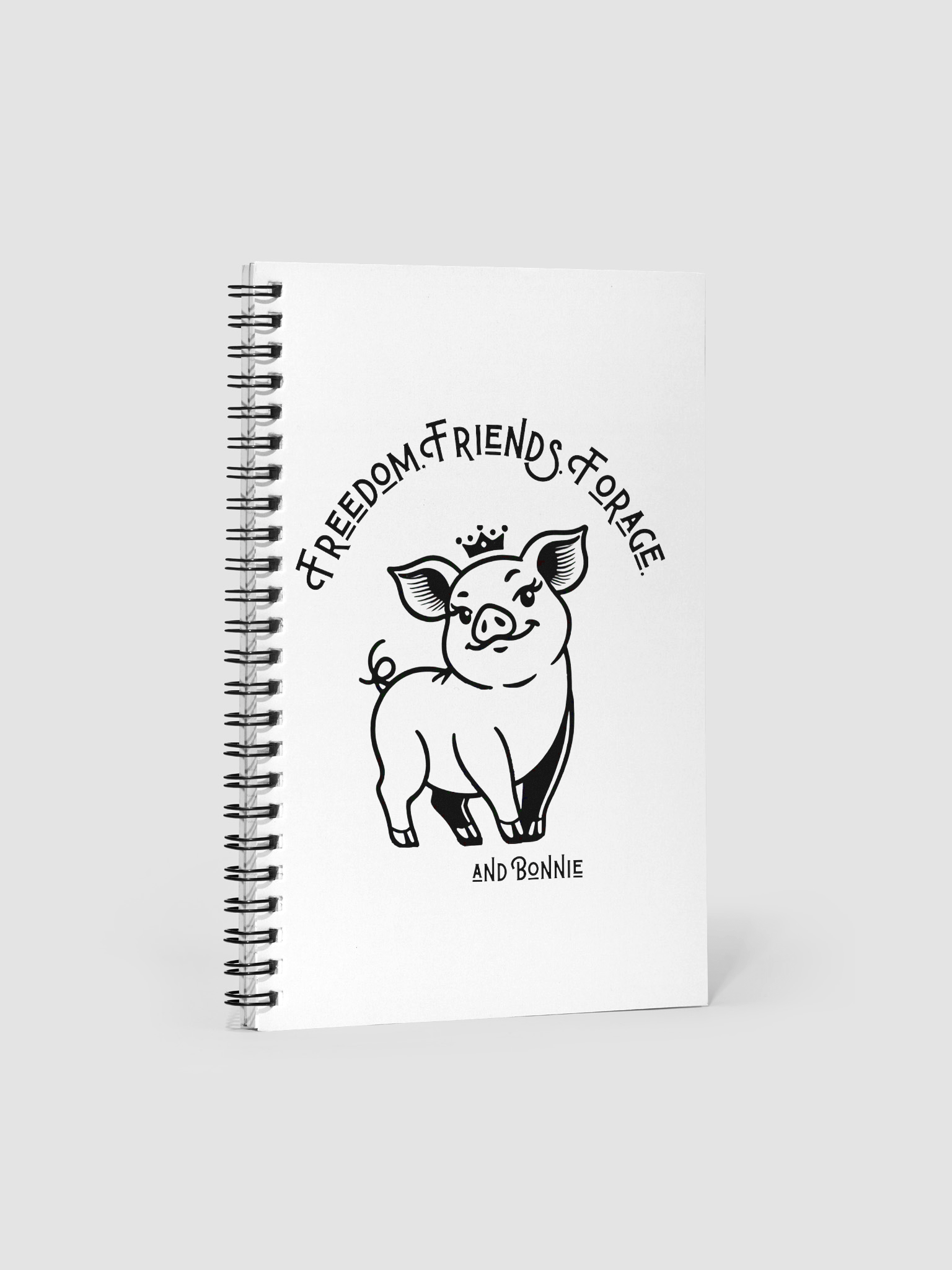 Freedom, Friends, Forage and Bonnie - notebook product image (1)