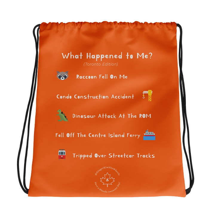 WHAT HAPPENED TO ME ? (Toronto Edition): String Backpack, TiLite Burnt Orange product image (1)
