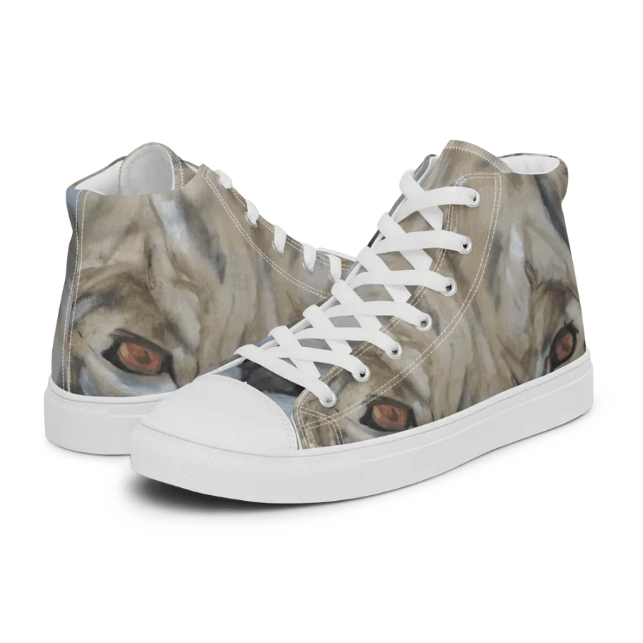 Woman's' Lion print from danflan oil painting white toe cap product image (10)