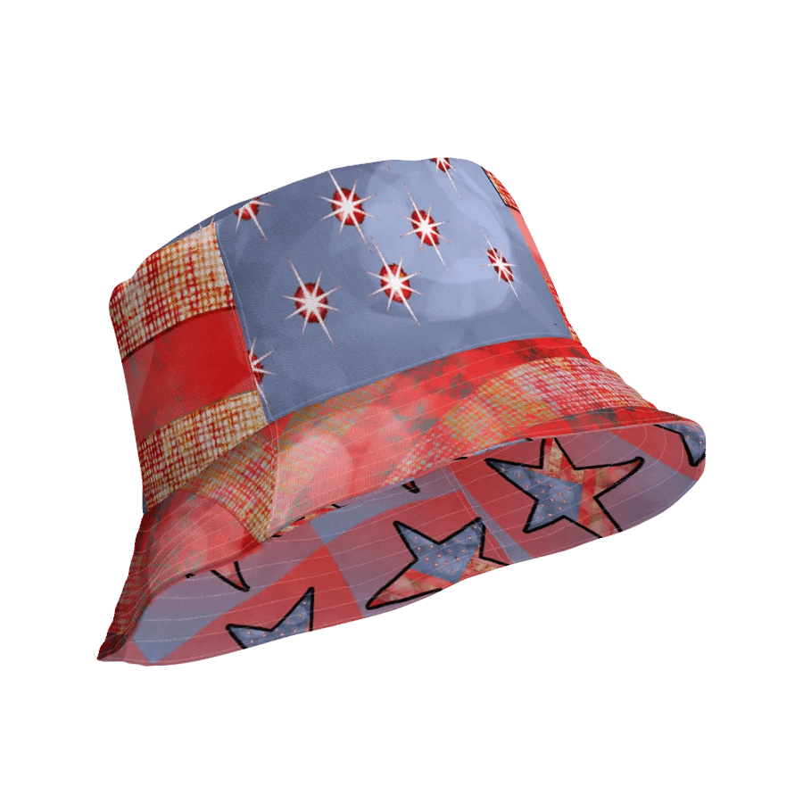 American Flag and Stars Bucket Hat product image (1)