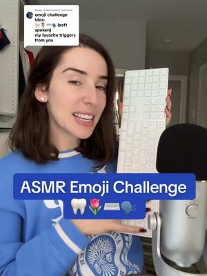 Replying to @Someone this was a good / easy one to do! #asmr #emojichallenge #asmrkeyboard #asmrtapping #asmrsounds relaxing whisperinf 