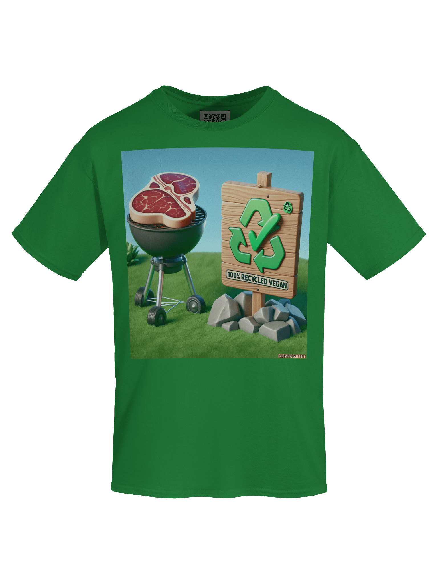 100% Recycled Vegan QR Code Streetwear T-Shirt product image (7)