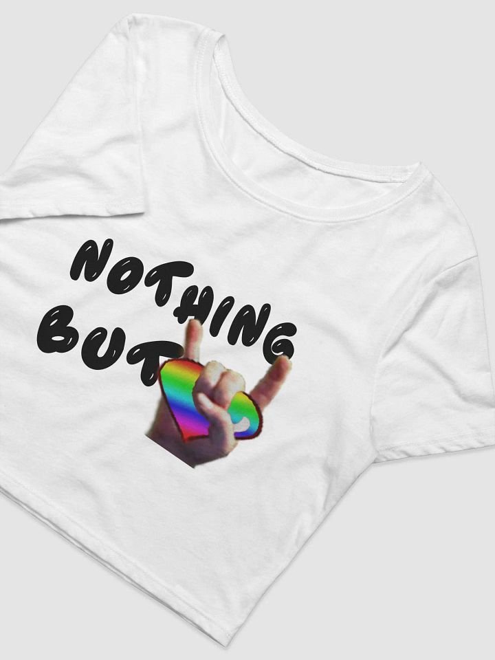 Nothing But Love - Pride Edition - Black Text - Women's Crop Tee product image (2)