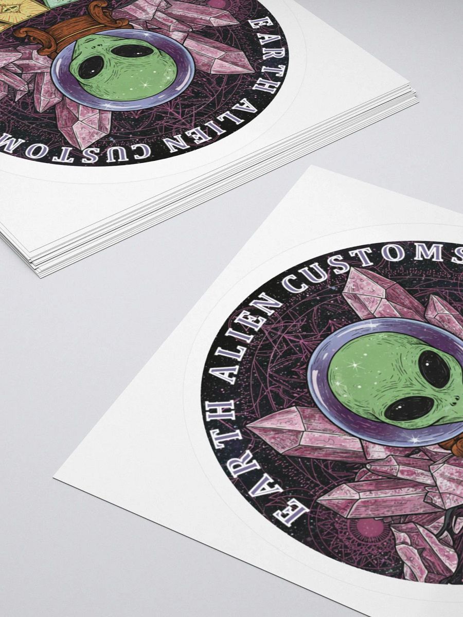 Crystal Ball Alien og design, Kiss-Cut Stickers product image (4)