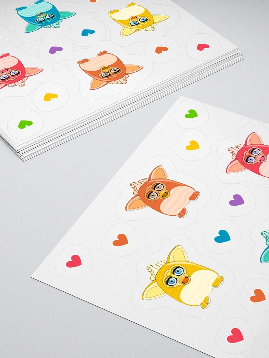 Furbish PRIDE 2025 - Furbs and Hearts Sticker Sheet product image (12)