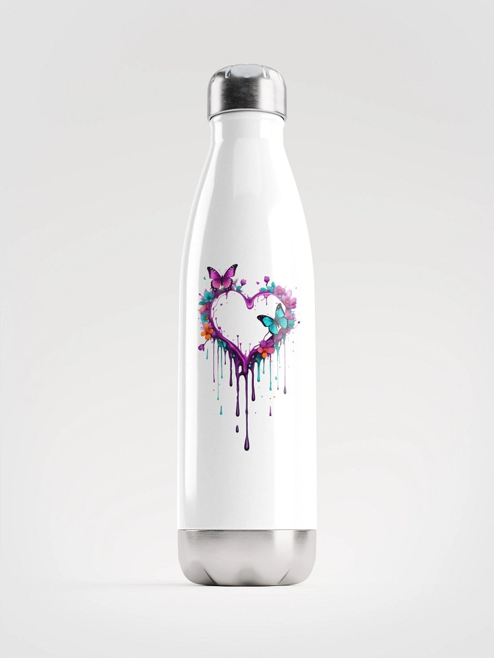 Whimsical Heart Stainless Steel Water Bottle product image (1)