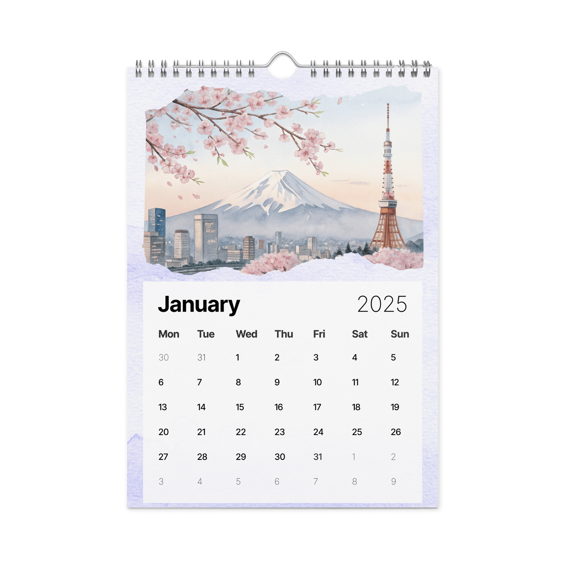 WORLD CAPITALS WATERCOLOR WALL CALENDAR 2026 product image (6)