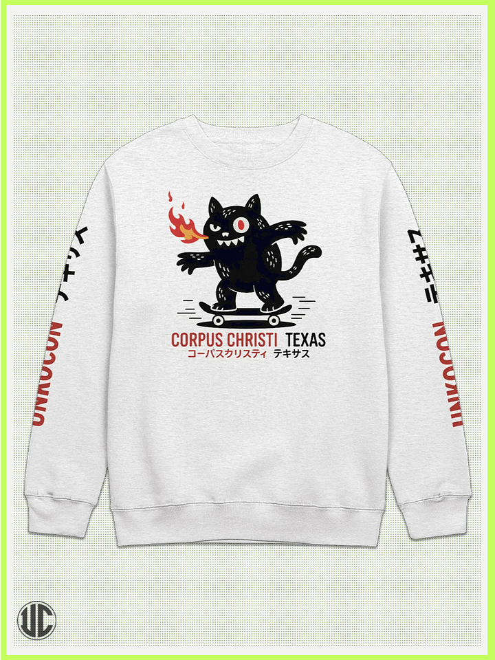 UnkoCon – Corpus Christi TX Skater Crew Neck Sweatshirt product image (1)
