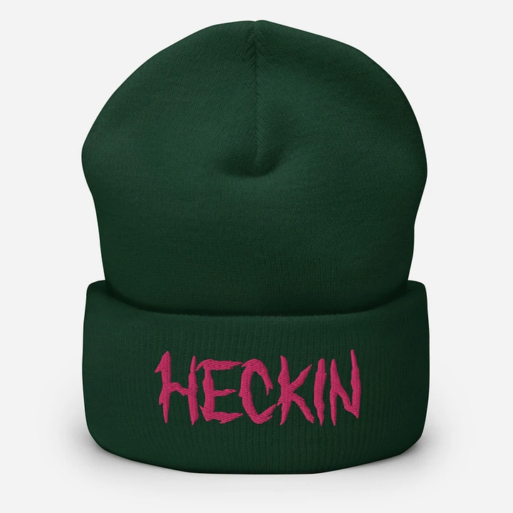 Heckin Beanie (pink lettering) product image (2)