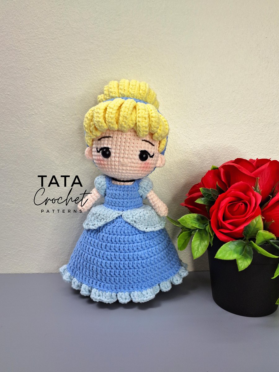 PDF -♡- Doll Dress Up & Transformation -♡- Cinderella Disney Princess Amigurumi Crochet Pattern product image (6)