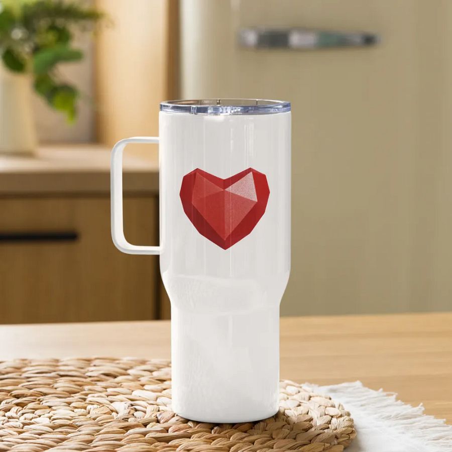 Gemstone Heart Travel Mug with Handle product image (10)