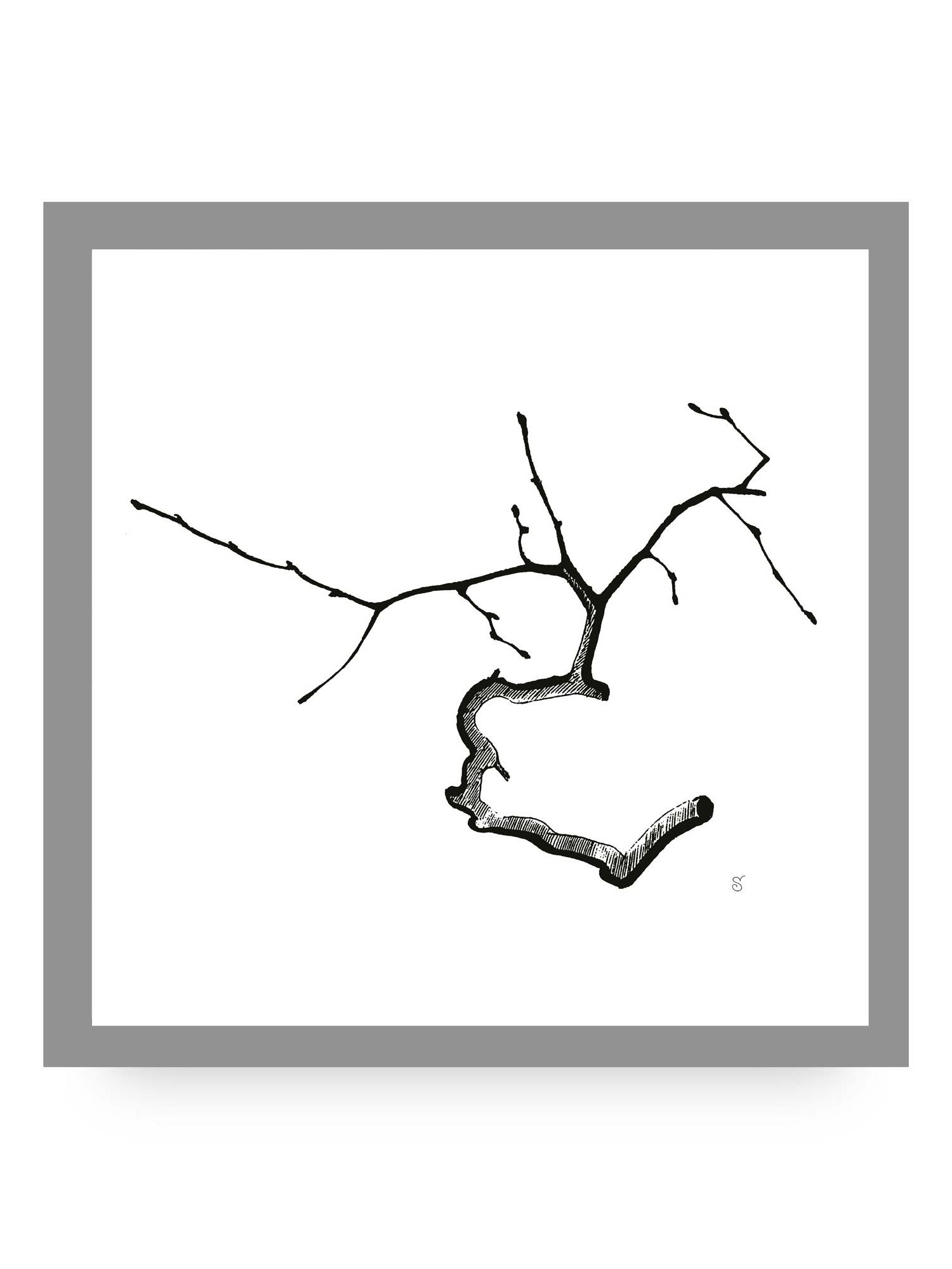 Minimalist Tree Branch Canvas Art - Elegant Twig product image (10)