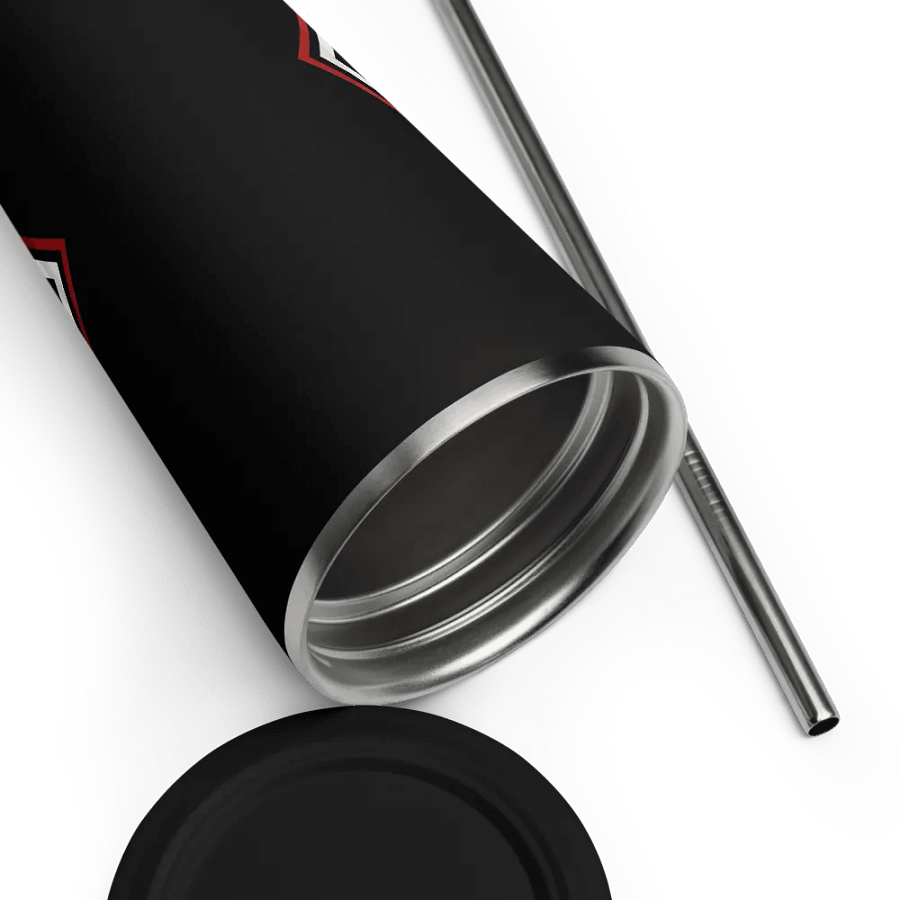 Gobelet isotherme noir avec une paille product image (4)