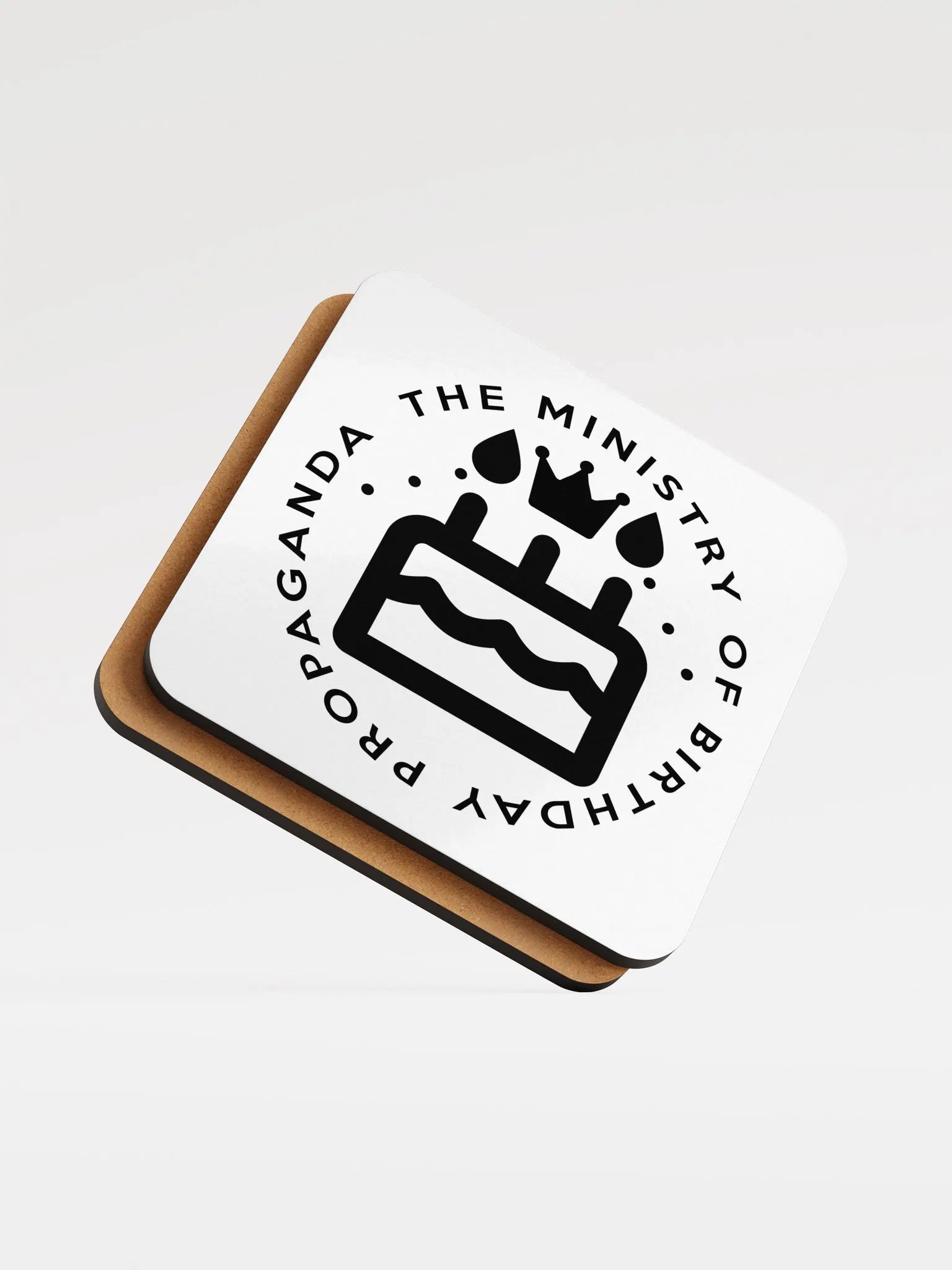 Ministry of Birthday Propaganda Coaster (Monochrome) product image (3)
