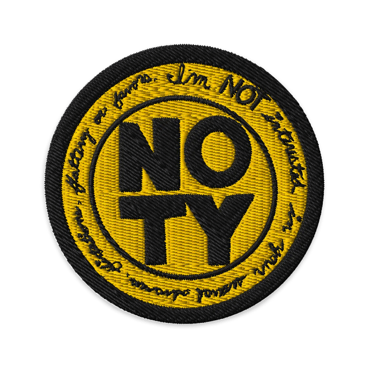 NO TY Embroidered Patch product image (1)