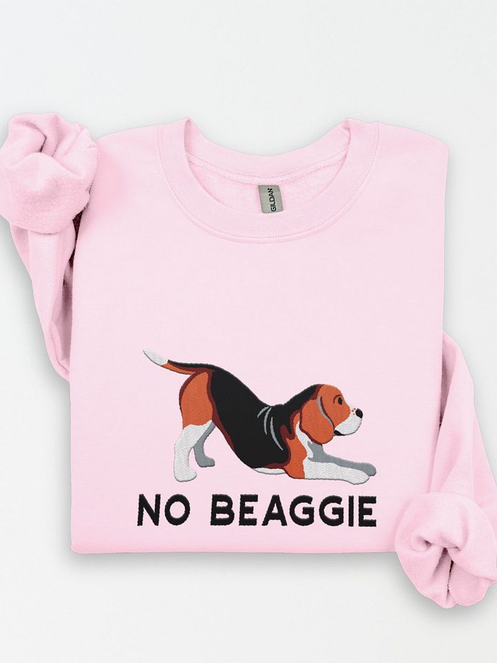 No Beaggie Sweatshirt (Embroidered) of a Beagle(Tricolor) product image (1)