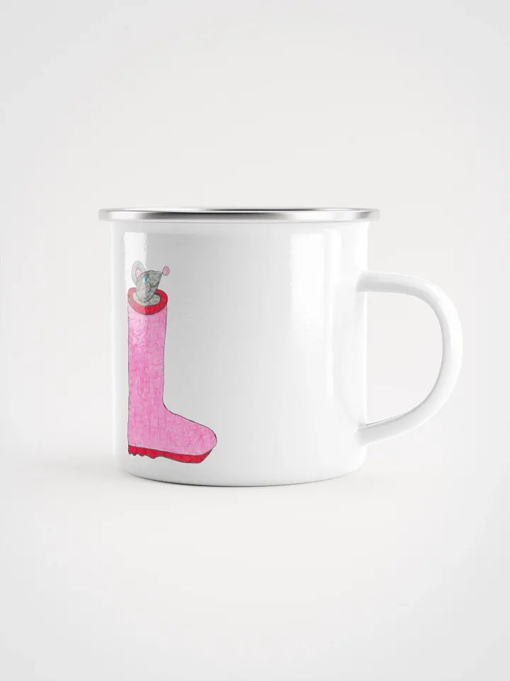 Rain boot mouse enamel mug product image (2)