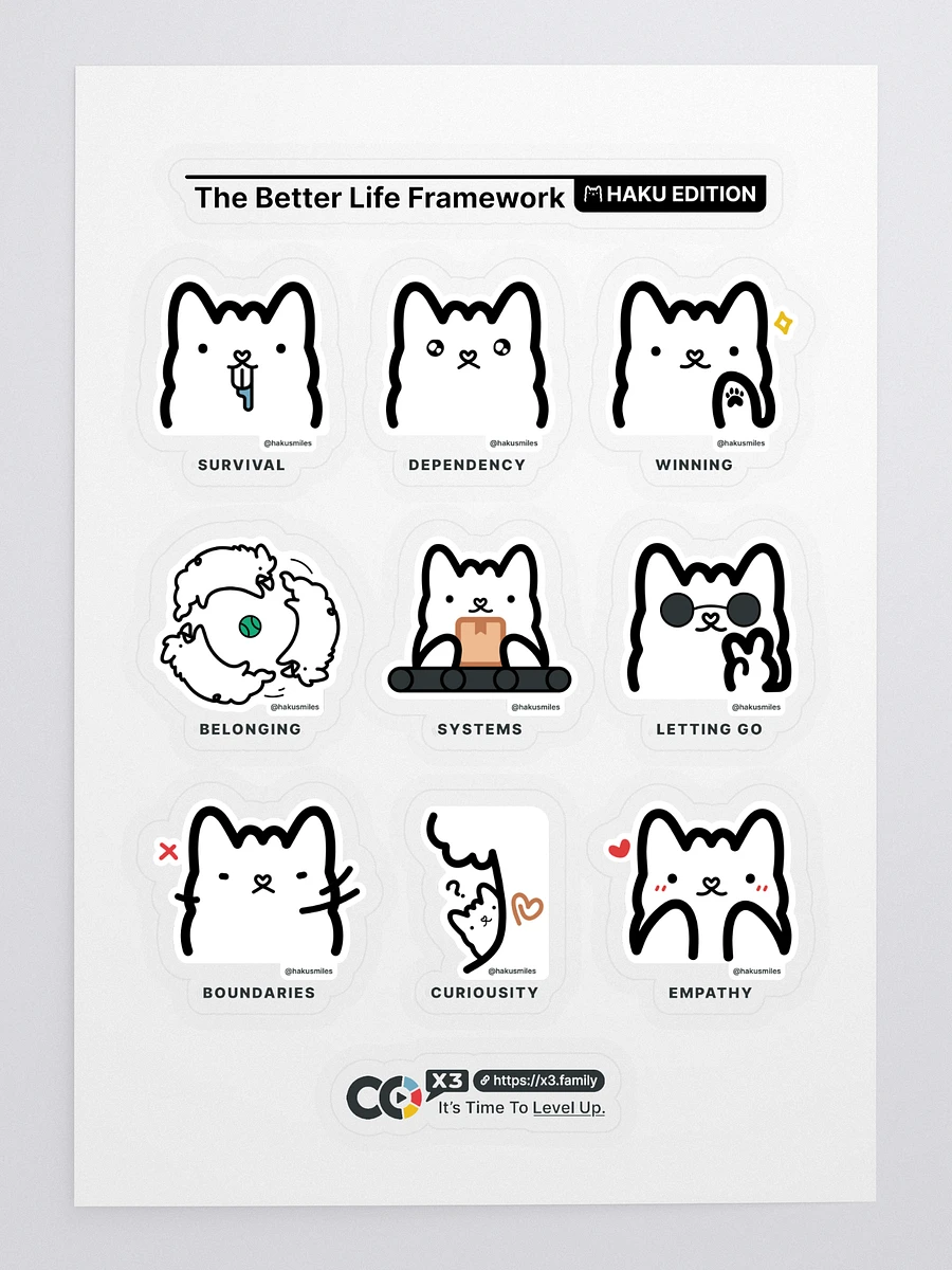 Better Life Framework Stickers (HAKU) product image (1)