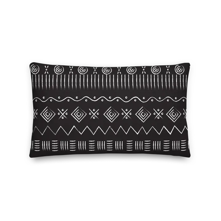 Black African Pattern Pillow product image (1)