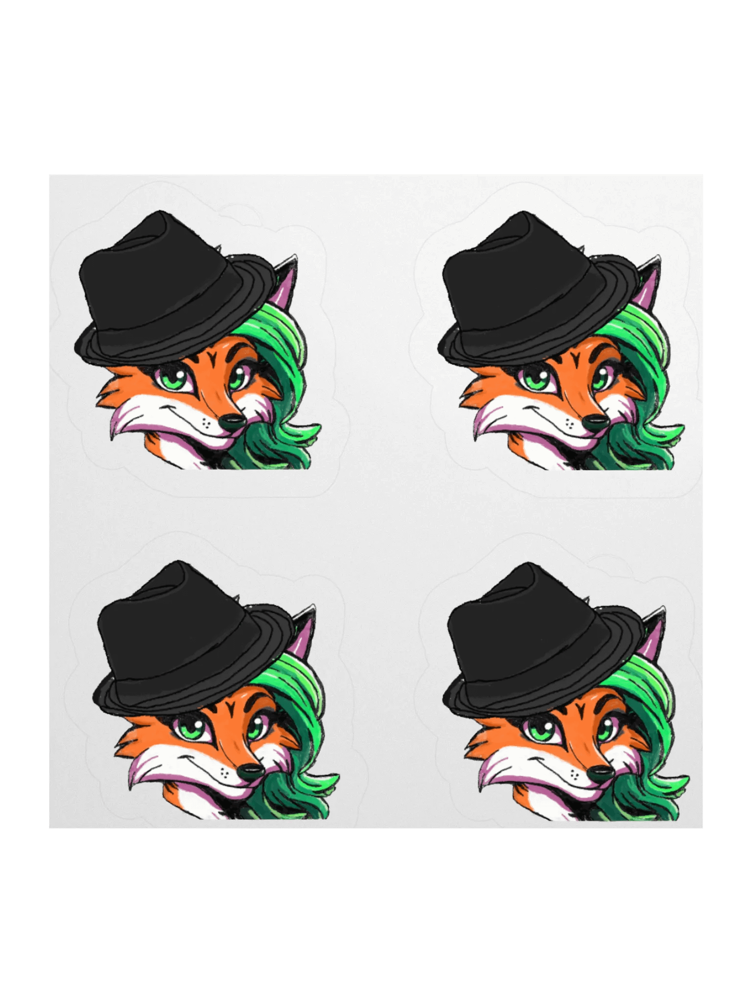 Foxy Fedora Kiss Cut Stickers product image (2)