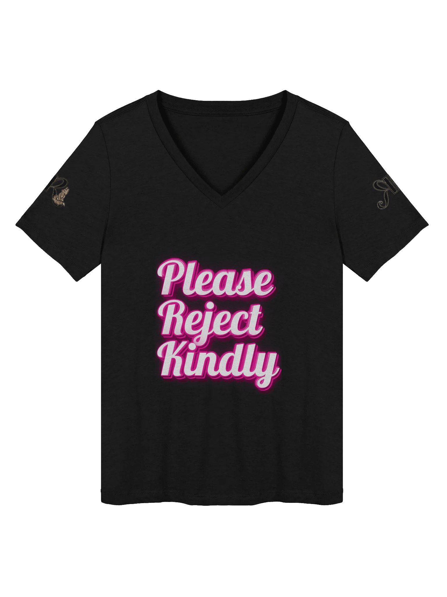 Reject Kindly/Other Words V-Neck T-Shirt product image (16)