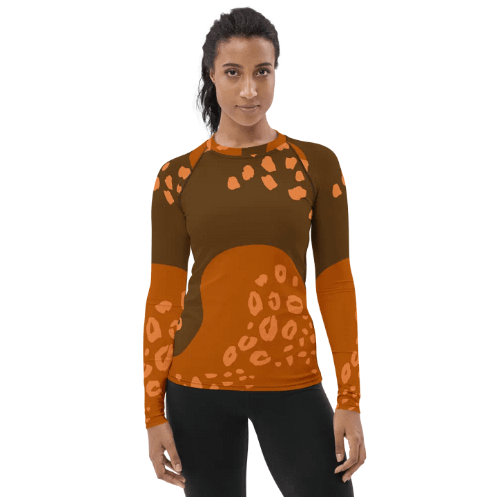 Orange Leopard Dream Women's Rash Guard product image (1)