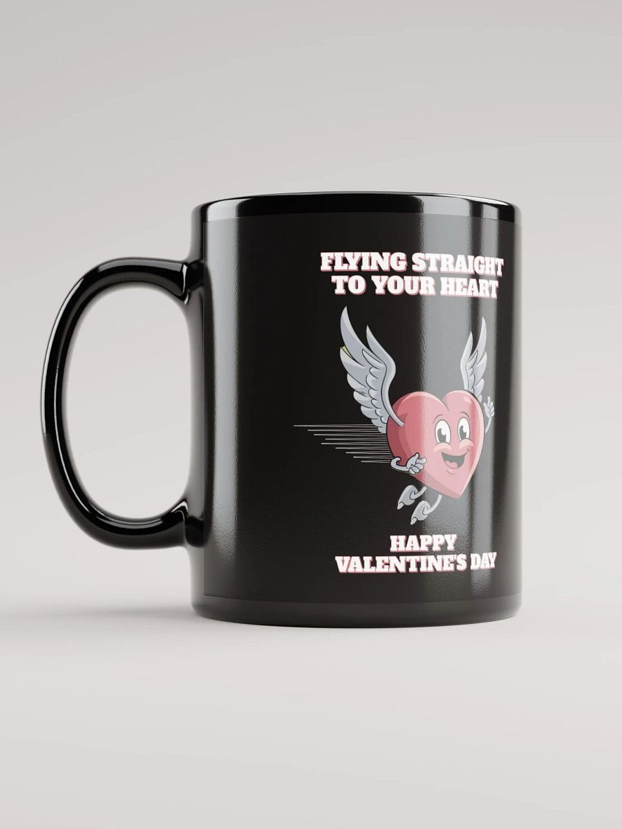 Flying Straight To Your Heart - Happy Valentine's Day Black Mug product image (11)