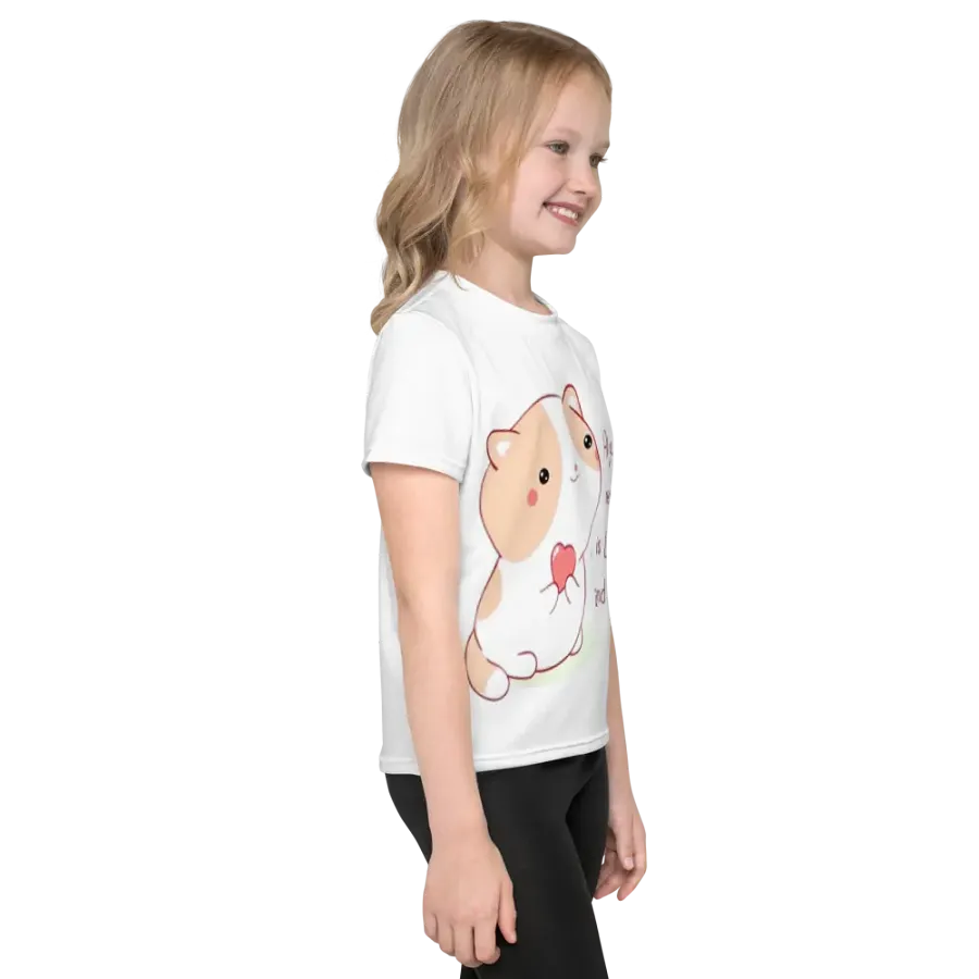 Kids Crew Neck T-Shirt Cute Kitten product image (4)