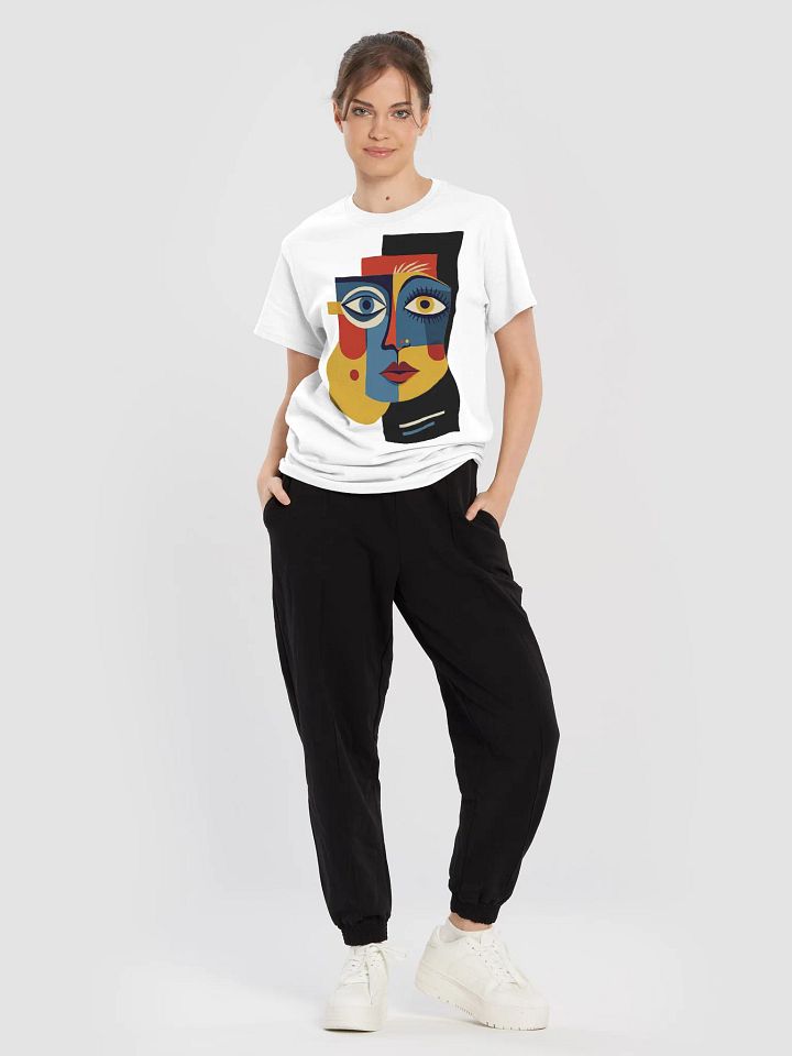 Dual Perspectives: A Vision in Cubism - Relaxed Streetwear Vibes Tee product image (1)