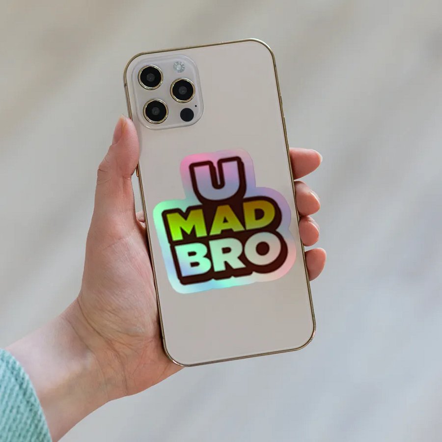 U MAD BRO Holographic Sticker product image (6)