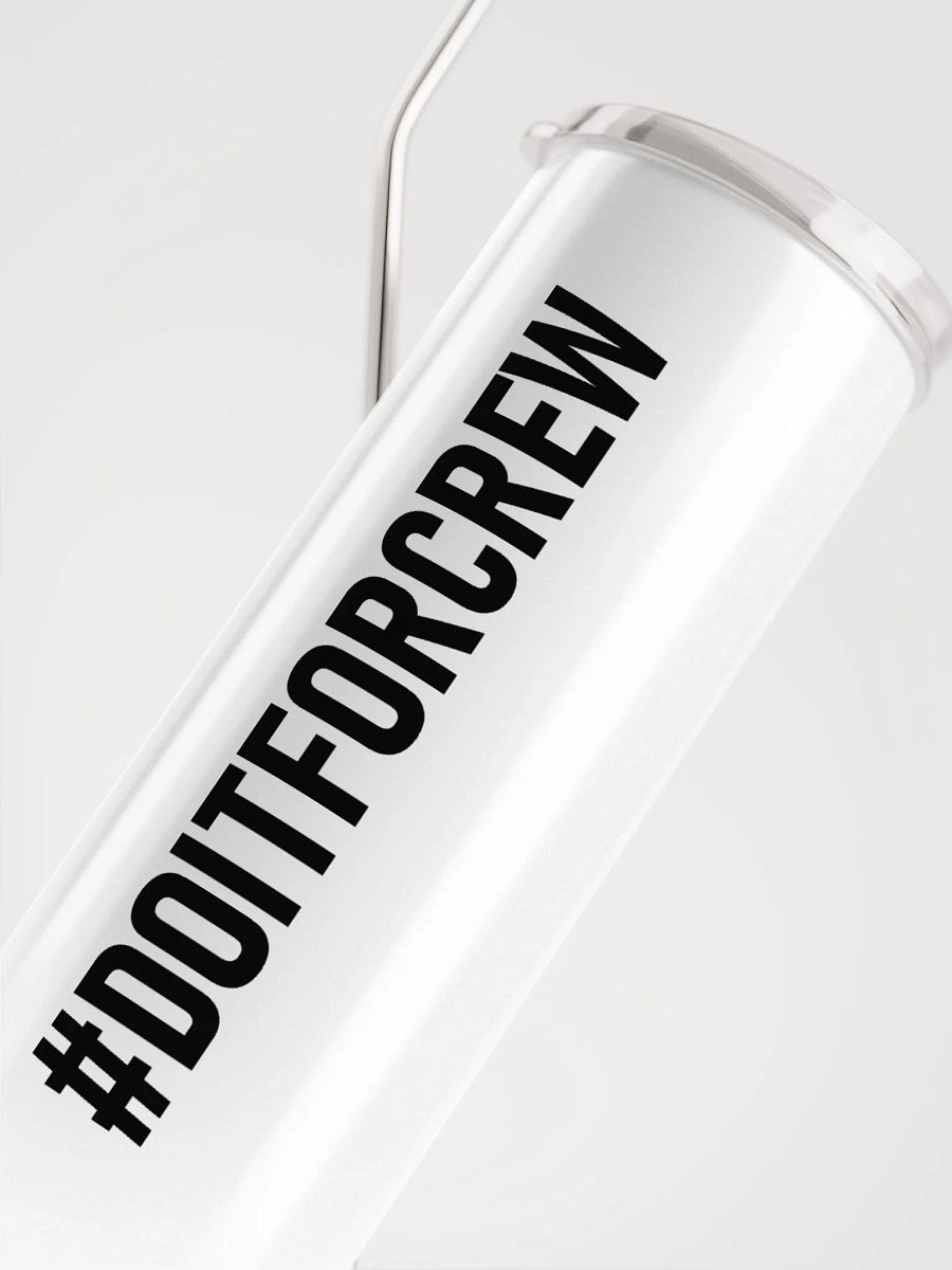 20 oz #DOITFORCREW - High End Travel Tumbler with Straw - White product image (5)