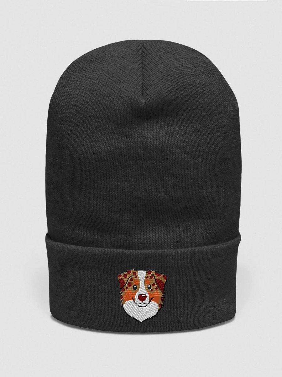 Smiling Australian Shepherd Pup Embroidered Beanie product image (1)