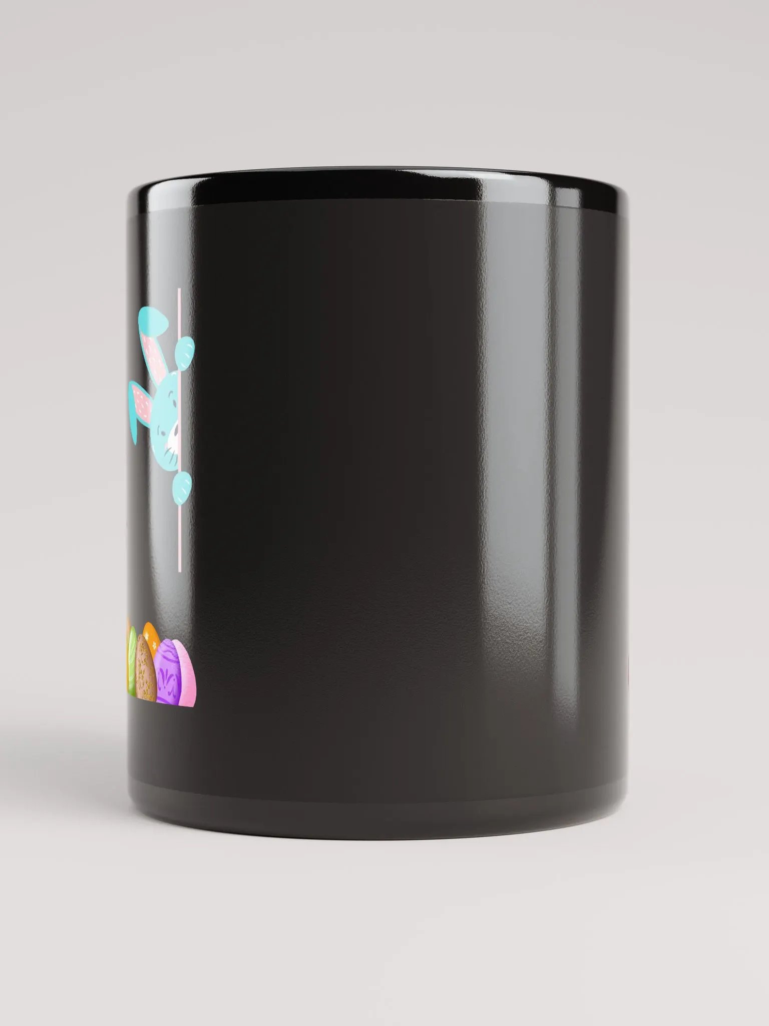Happy Easter, Ears To A Great Easter Black Mug product image (5)