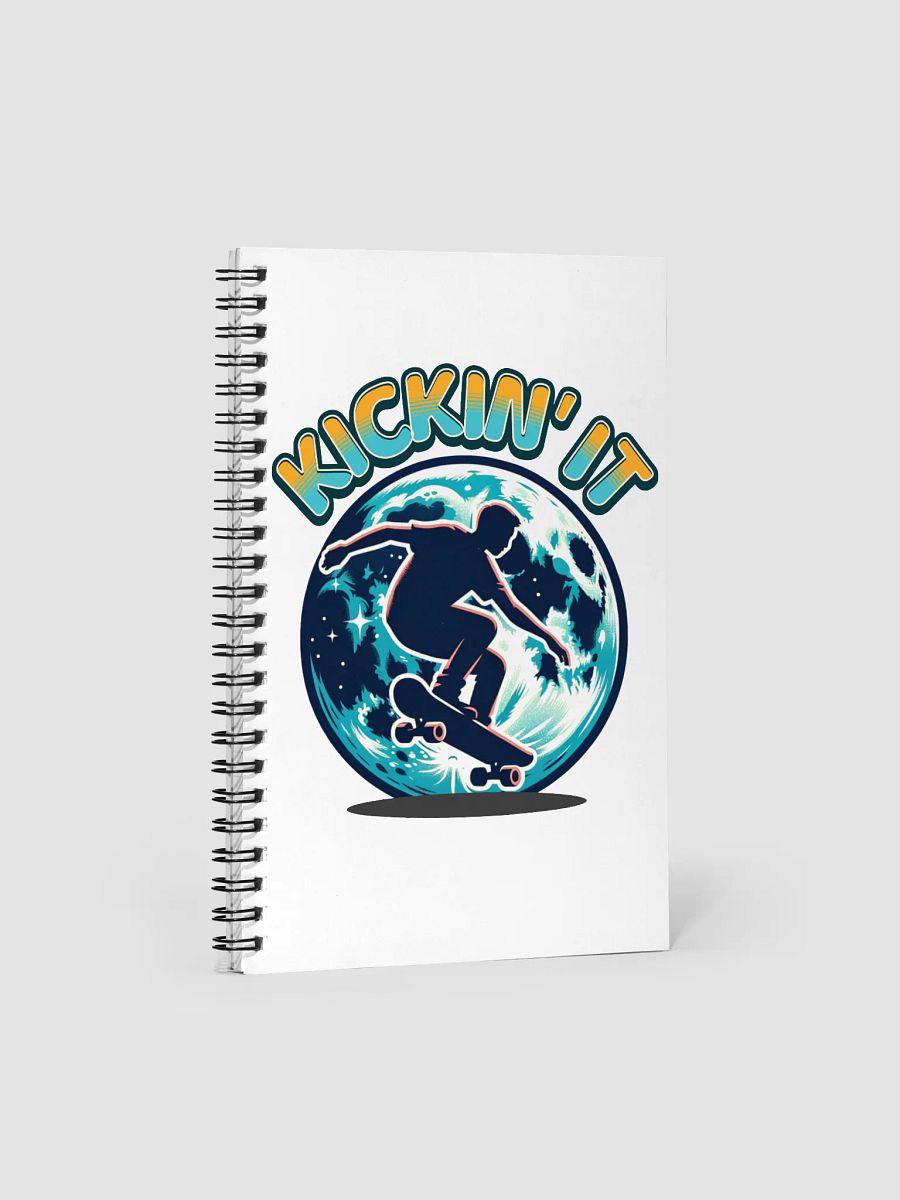 Kickin It Skateboarder Lunar Spiral Notebook product image (1)