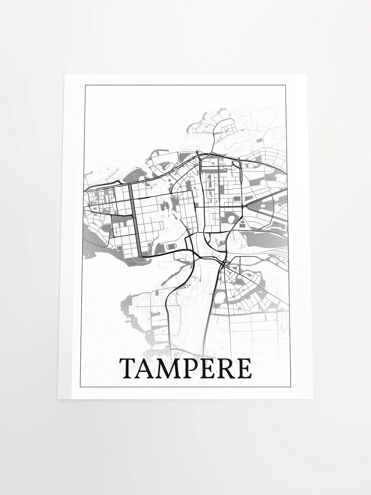 Tampere, Finland, city map print product image (20)