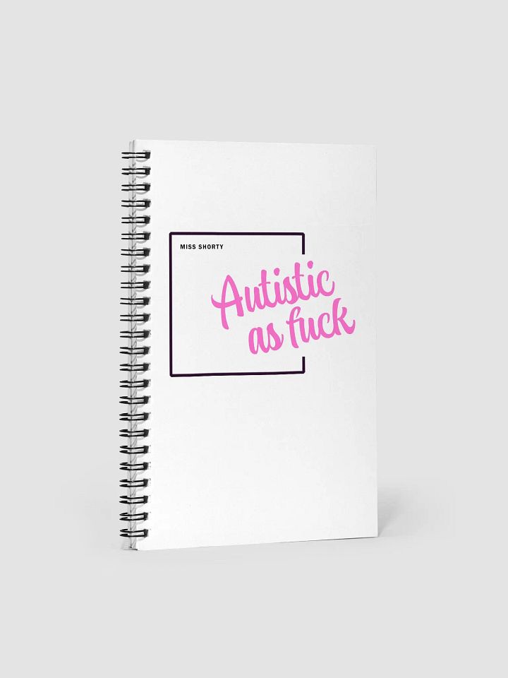 Autistic AF Light Spiral Bound Notebook product image (1)