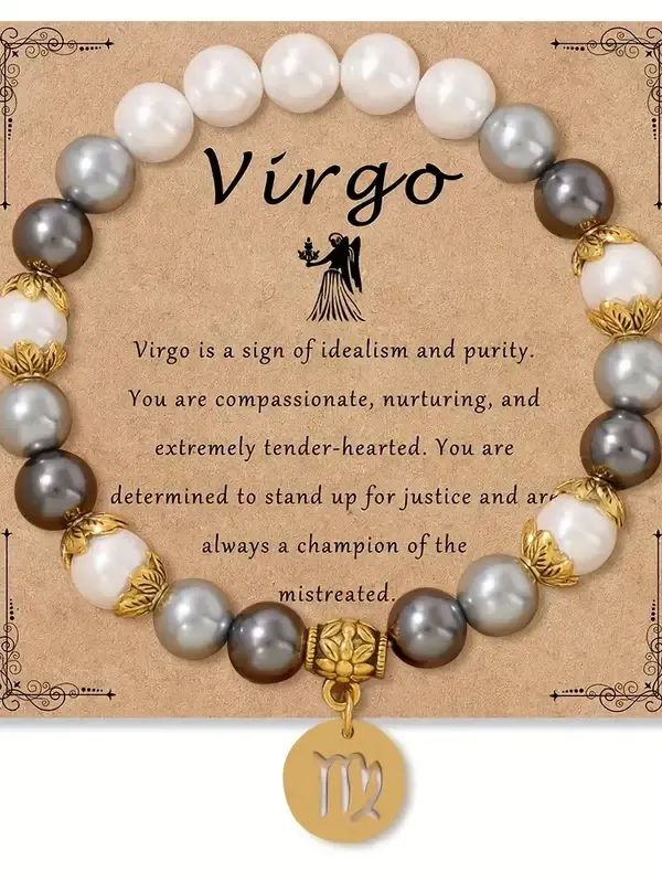 Virgo Bohemian Style Zodiac Pendant Bracelet product image (1)