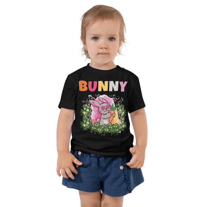 Bunny Cute Funny Colorful Bella+ Canvas Toddler T-Shirt – Best Gift for Boys and Girls product image (1)