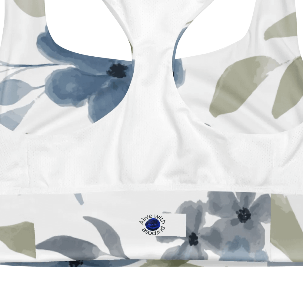 Blue Blossom Recycled Longline Sports Bra product image (12)