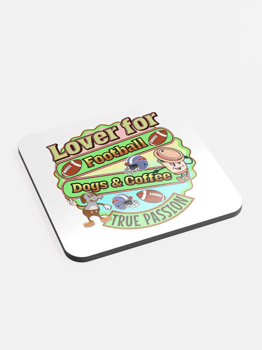 Lover For Dogs Coffee Football Passion Trio Cork Coasters product image (3)